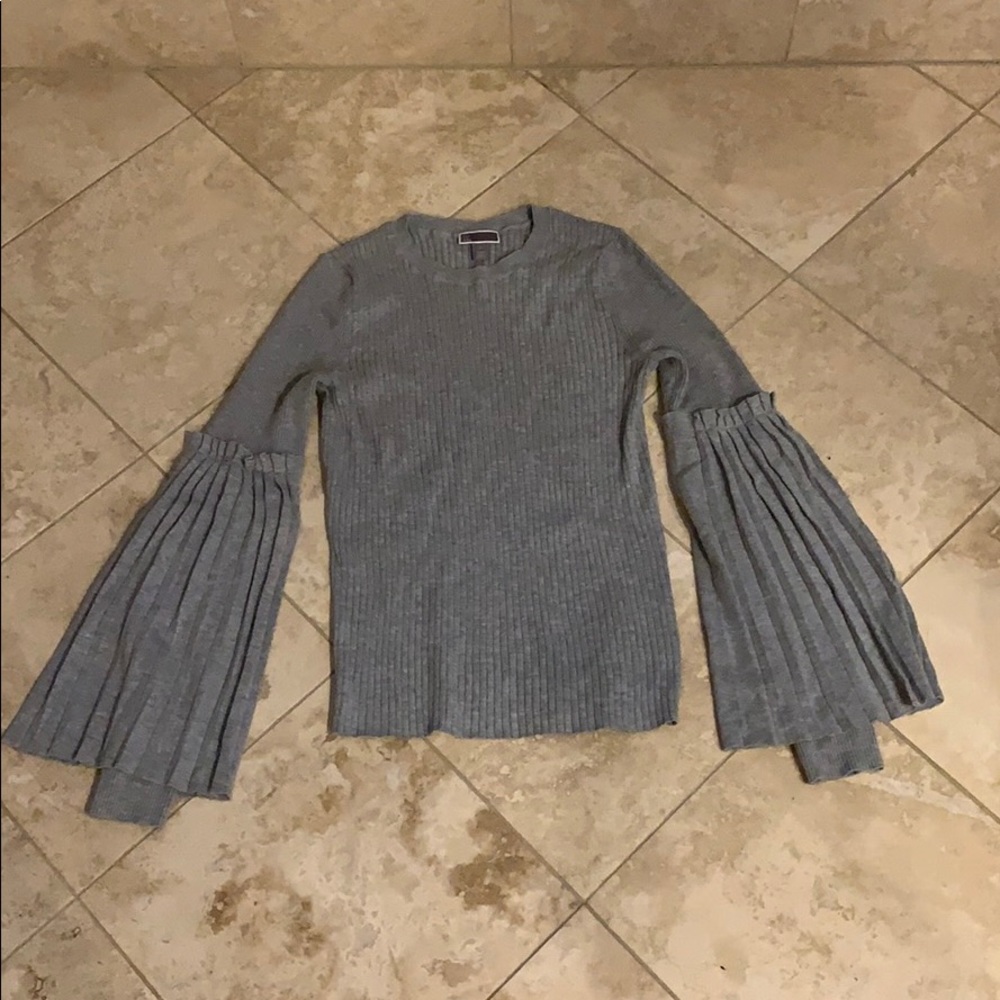 Adorable, Super Soft, Pleated Bell Sleeve Sweater